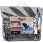 Black Canyon Medium Weight Queen Blanket 85.5" x 75" 100% Polyester Eagle Design