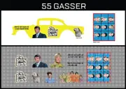 HotWheels(1/64),55Gasser"The Brady Bunch"Waterslide, Printed White First,Decals