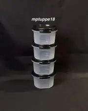 ✅Brand New Tupperware 200mlModular Mate Round #1 Containers Set Of 4~Black Seal*