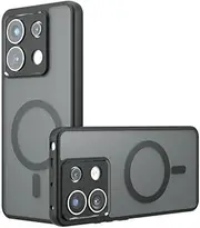 [Kukoufey] Compatible with Motorola Edge 60 Fusion Case Cover,Compatible with MagSafe,Compatible with Motorola Edge 60 Fusion XT2503-4 Built-in Magnetic Anti-Shock Cell Phone Case Black