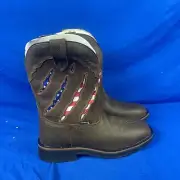 NEW Mens Wolverine Rancher Claw Brown Leather Wellington Work Boots Size 12