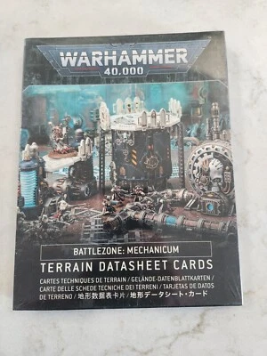 Warhammer 40k: Battlezone: Mechanicum Terrain Datasheet Cards - New/Sealed