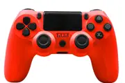 PS4 DualShock Compatible Wireless Controller Gamepad Remote with Android USB Charging Port Gaming Controller-Red