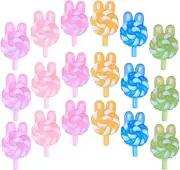 KOMBIUDA 24pcs Jewelry Charms Mini Lollipops Charms for Necklace Making Bracelet Charms Phone Case Lollipop Pendant Charms for Craft Necklace Charm Jewelry Accessories Resin