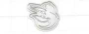 3D Printed Cookie Cutter Inspired by Baltimore Orioles Logo