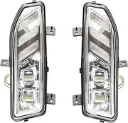 Front Fog Lights LED DRL Daytime Running Lights Turn Signal Lamp Compatible With Nissan X-Trail Compatible with Rogue Qashqai Kicks Sylphy Sentra