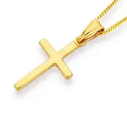 9ct Gold 22mm Polished Cross Pendant