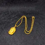 PLACER GOLD COUNTERS AUTHENTIC BEADLE PENDANT NECKLACE VIETN