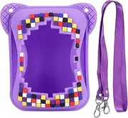 Silicone Cover Case with Lanyard for Bitzee Interactive Toy Digital Pet, Scratch Resistant Electronic Pets Travel Storage Bag. (Purple)