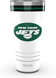 Tervis Traveler NFL New York Jets - Arctic Triple Walled Insulated Tumbler Travel Cup Keeps Drinks Cold & Hot, 30oz, Stainless Steel