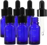 minkissy Eye Dropper 6pcs Refillable Glass Bottles Glass Dropping Bottles 10m...