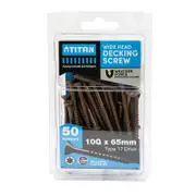Titan 10G x 65 Weather Force Wide Head Decking Screw Pack of 50
