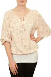 Soft Bird 3/4 Slv Blouse--EDC-A4M311