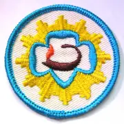 RARE Girl Scout 1963-1974 HOMEMAKER SENIOR INTEREST PATCH Lamp Trefoil Badge
