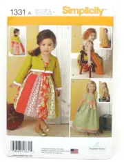 1331 Simplicity Sewing Pattern 2014 Toddler Dress Bolero Uncut 1/2 1 2 3 4