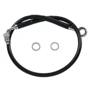 Front +4" Black Vinyl Brake Line 2018 Up Harley Softail FLDE FLFB FLSB FLSL wABS