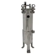 #4 Bag Filter Housing 304 SS 1" npt In/Out 120 Psi Flat Plate Lid Nib Process SS