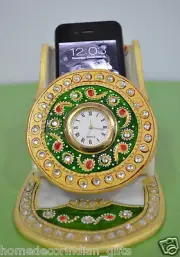 6"X4.5"X3" MARBLE HAND PAINTED CLOCK APPLE IPHONE 6 MOBILE HOLDER H696