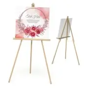Art Easel Wooden Stand - 63" Portable Tripod Display Artist Easel - Natural
