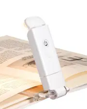 USB Rechargeable Book Reading Light, 3000K Warm White, Brightness Adjustable
