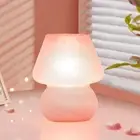 Mushroom Lamp Cute Table Lamp for Bedroom Nightstand Soft Light Pink, Small G...