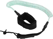 Baxnore 7mm Surfboard Leash, Adjustable Ankle Strap with 316 Stainless Steel Hook, Coiled TPU Elastic Leash for Paddle Board Surfing Safety Leg Rope