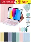 For iPad 10th 9th 7th 6th 5th Gen Air 2 5 4th With Bluetooth Keyboard Case Cover