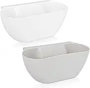 Navaris Hanging Kitchen Waste Bins Set of 2 - Garbage for Food Scraps and Compost - Small Hanging Trash Can Kitchen Counter or RV, Small Kitchen Trash Can, Dustbin for Kitchen, Bin