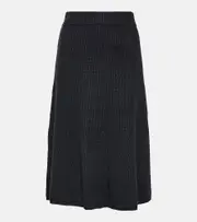 [Joseph] Joseph Ribbed-knit midi skirt AU 14 black
