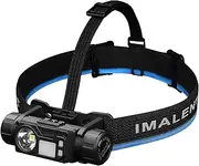 IMALENT HT50 Headlamp LED 3000 Lumens Rechargeable, Flashlight Dual Purpose Two Light Source Headlamp with Red Light and White Adjustable Waterproof for Emergency, Camping, Hiking, Outdoor
