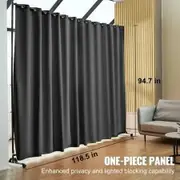 Room Divider, 8 ft x 10 ft (96×120inch) Portable Panel Room Divider with Wheels Curtain Divider Stand, Room Divider Privacy Screen for Office, Bedroom, Dining Room, Study, Black