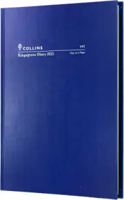 Collins Kingsgrove - A4 Day to Page Calendar Year Diary/Planner - 2025 Blue
