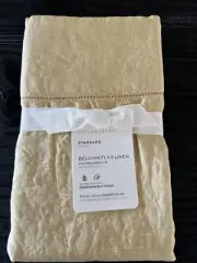 Pottery Barn Belgian Flax Linen Pillowcases Set / 2 Standard Daffodil Yellow New