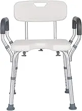 FFSPIIO Shower Chair, Seniors Elderly Disabled Handicap Bathtub Bath Seat Stool with Arms Backrest Heavy Duty Shower Bench Shower Chair