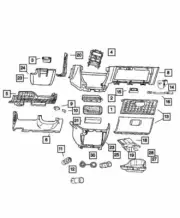 Genuine Mopar Instrument Panel Cover WC27BD5AB