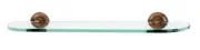 Alno A8250-24-RSTBRZ Sierra Bath 24" Glass Shelf w/Brackets Rust Bronze