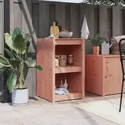 Solid Wood Outdoor Kitchen Cabinet 55x55x92 cm - Durable Douglas Wood with Ample Storage and Modular Design for Patio Kitchens