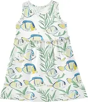 [Caihoyu] Girl Sleeveless Dresses Toddler Kids Swing Casual Spring Dresses Birthday Gift, Multicolor02, 8 Years