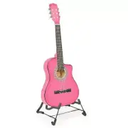 38in Cutaway Acoustic Guitar with guitar bag - Pink