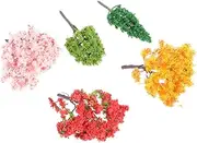 Mini Pine Tree Garden Ornaments Pink Decor Micro Landscape Set Lifelike Miniature Plant Decorations