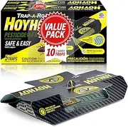 [HOY HOY] Trap A Roach - 10 Traps [2 Pack] Baited Glue Traps, Great for Home with Kids & Pets Indoor, Sticky Pest Control Trap, Roach Killer, Made in Japan
