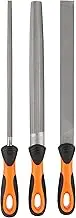 Bahco 1-473-10-2-2 Type of Cut-2 "Ergo" File Set, Multi-Colour, 250 mm, Set of 3 Piece