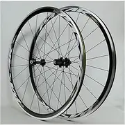 [ZECHAO] 700C Road Bike Wheel,Aluminum Alloy QR Wheels C/V Brake Double Wall 7-11 Speed Wheelsets Hub 30MM Rims Bike Accessories Wheelset