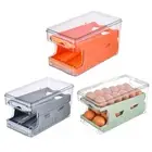 Egg Storage Box Rolling Slide Container Double-layer Food Fridge Drawer