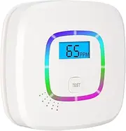 B-Qtech Carbon Monoxide Detector Alarm with Digital Display and Replaceable Battery Operation, CO Detector Alarm with Test Button and LED Status Indicator