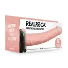 REALROCK Vibrating Hollow Strap-on - 24.5 cm Flesh