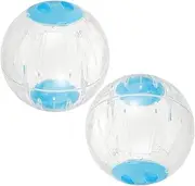 GREENADSCAPE 2pcs Pet Exercise Balls Transparent Chinchilla Running Balls for Hamsters Gerbils and Guinea Pigs Durable Material Easy Observation Fun Interactive Activity