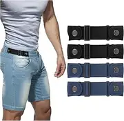[BELTROAD] No Buckle Belts for Men Women Side Belt without Buckle Elastic Stretch Adjustable Belt Invisible No Buckle Belt
