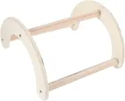 EXAOMBLE Chick Perch Stand for Birds and Hens Safe Chewable Pet Perch with Built Mirror Cage Accessory for Parrots Parakeets and Chickens Durable and Natural Design