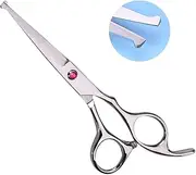 Kids Hair Cutting Scissors Set Professional 6.5 inch Saftey Round Head Hair cut Scissors Kit with Cutting Scissors Thinning Scissors Hairdressing Shears Set for Barber Salon （red）